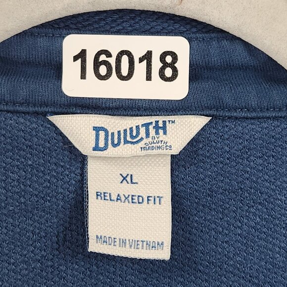 Duluth Jacket Mens Extra Large Blue Shacket Relaxed Fit Snap Front Cotton Casual - Picture 9 of 13
